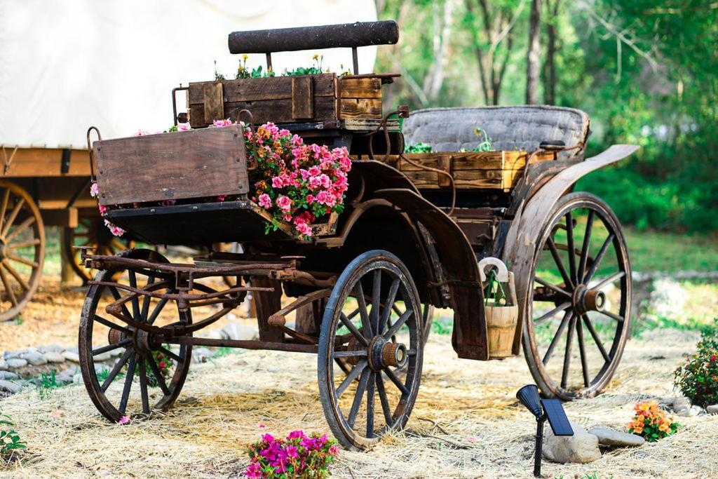 Cozy Wild West Covered Wagon Next To River Grants Pass Exterior photo